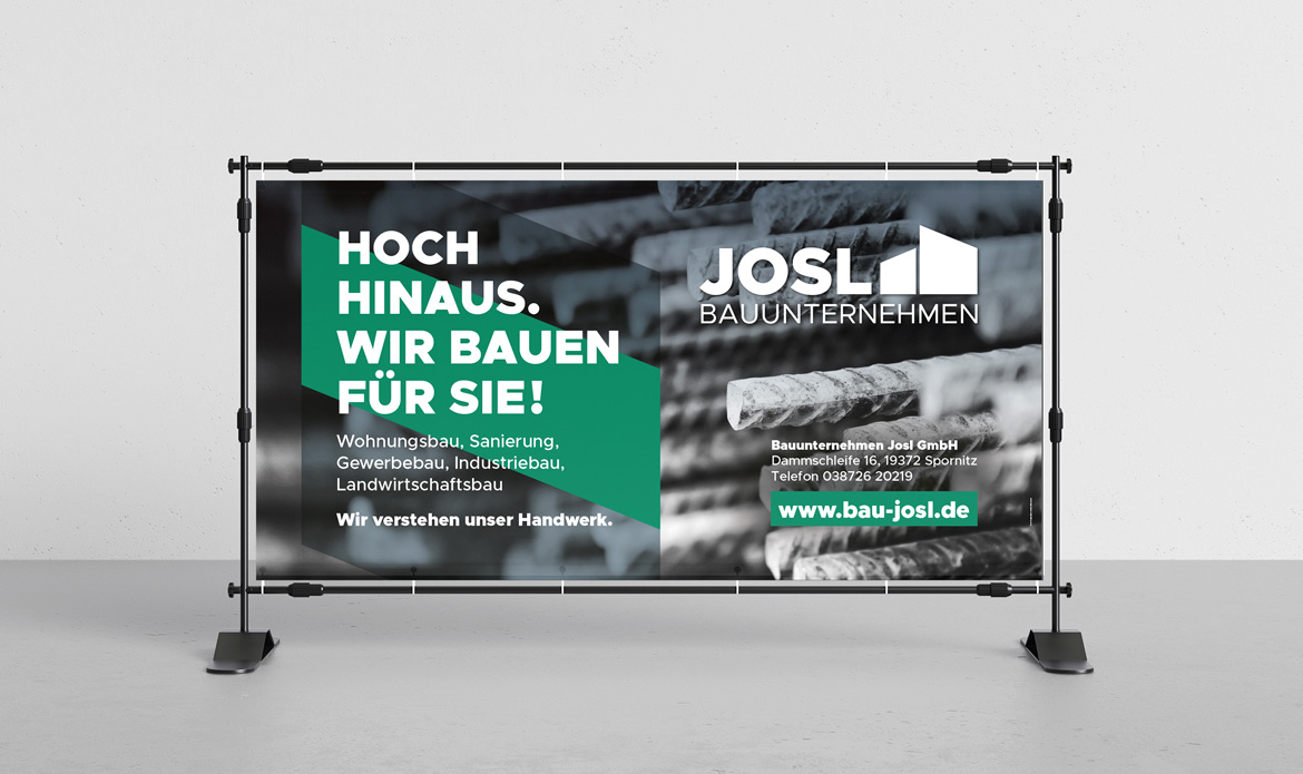 Gestaltung Bauzaunbanner | Bauunternehmen Josl GmbH
